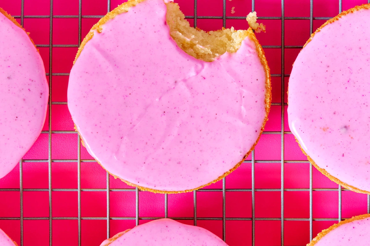 Vegan roze koek