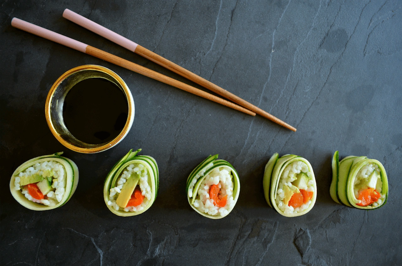 TRENDING: Vegan courgette sushi