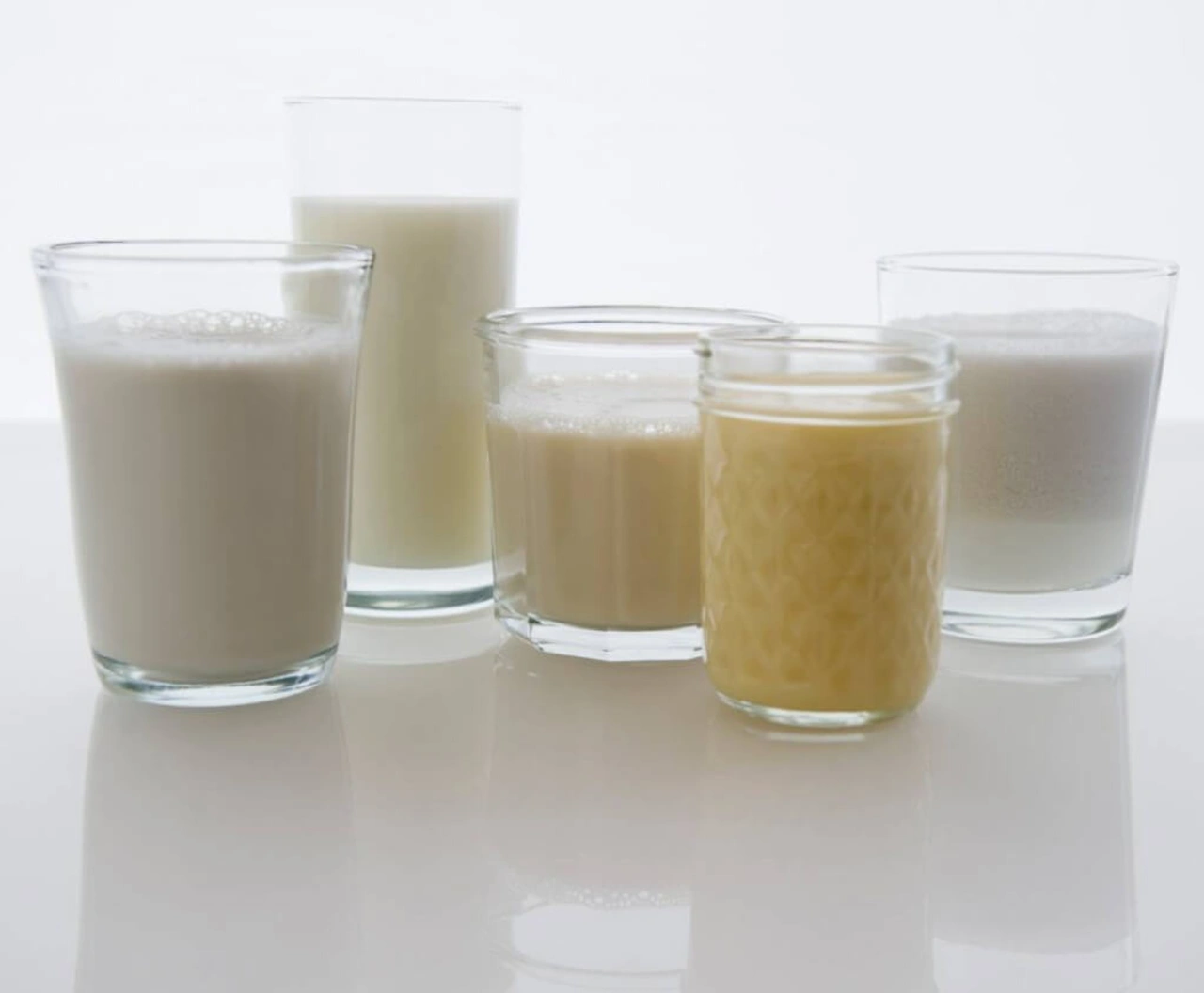 Verschillende soorten plantaardige melk