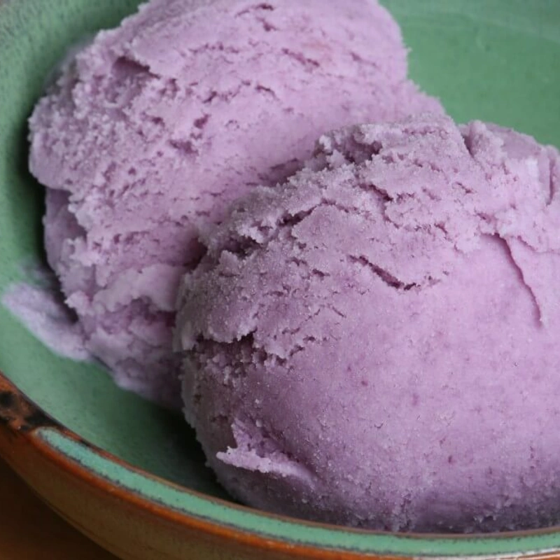 Ube: paarse zoete aardappel ijs