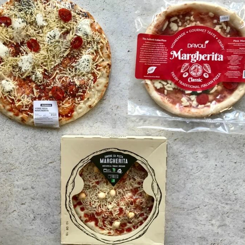 Welke supermarkt heeft de lekkerste: pizza margherita